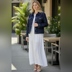 EDDIE BAUER BLUE JEAN  JACKET SIZE XL